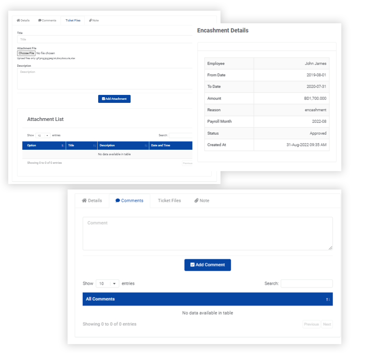 Employee Air Ticket Management System