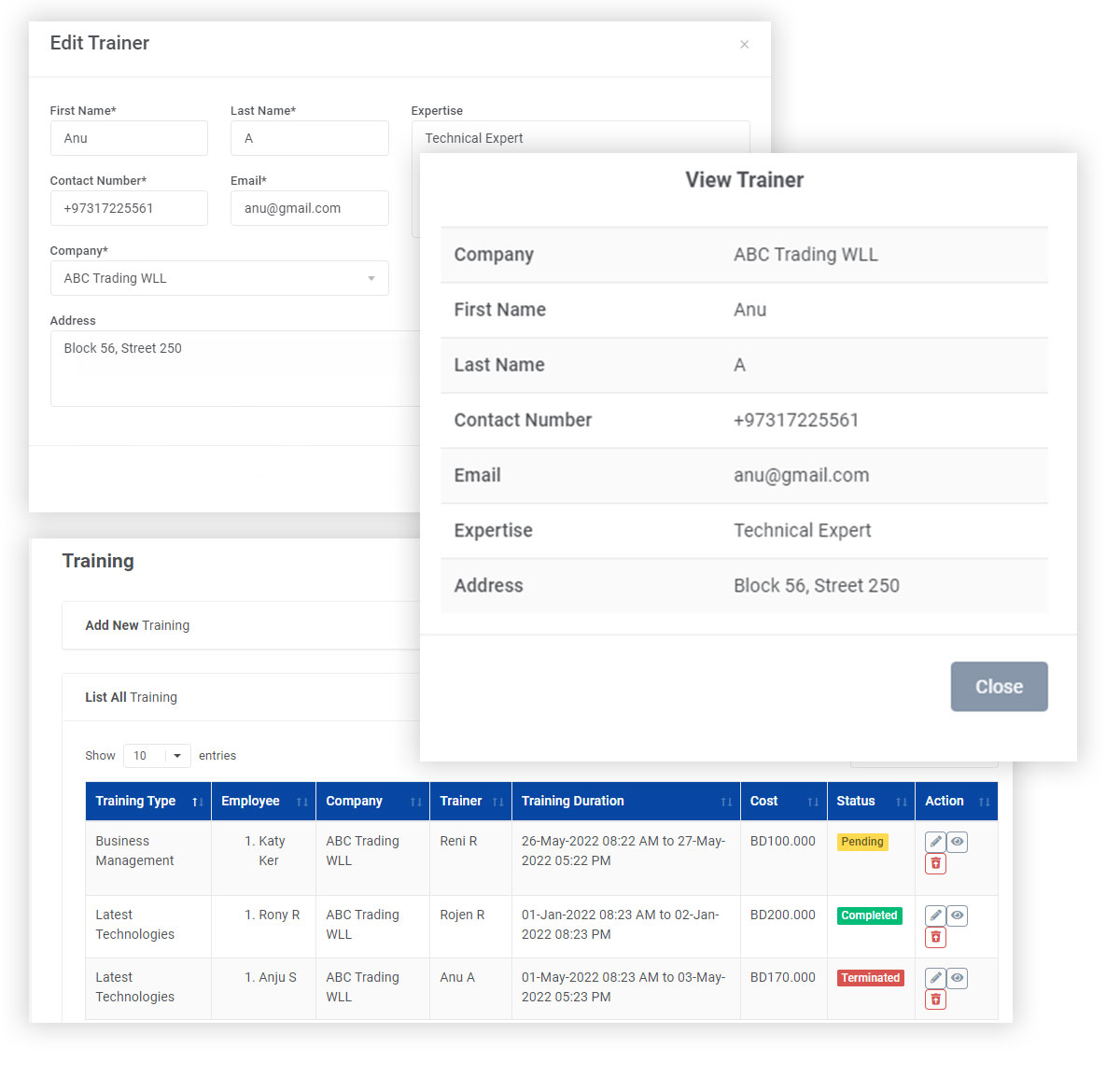 HRMS Business Travel Management Application in Kuwait