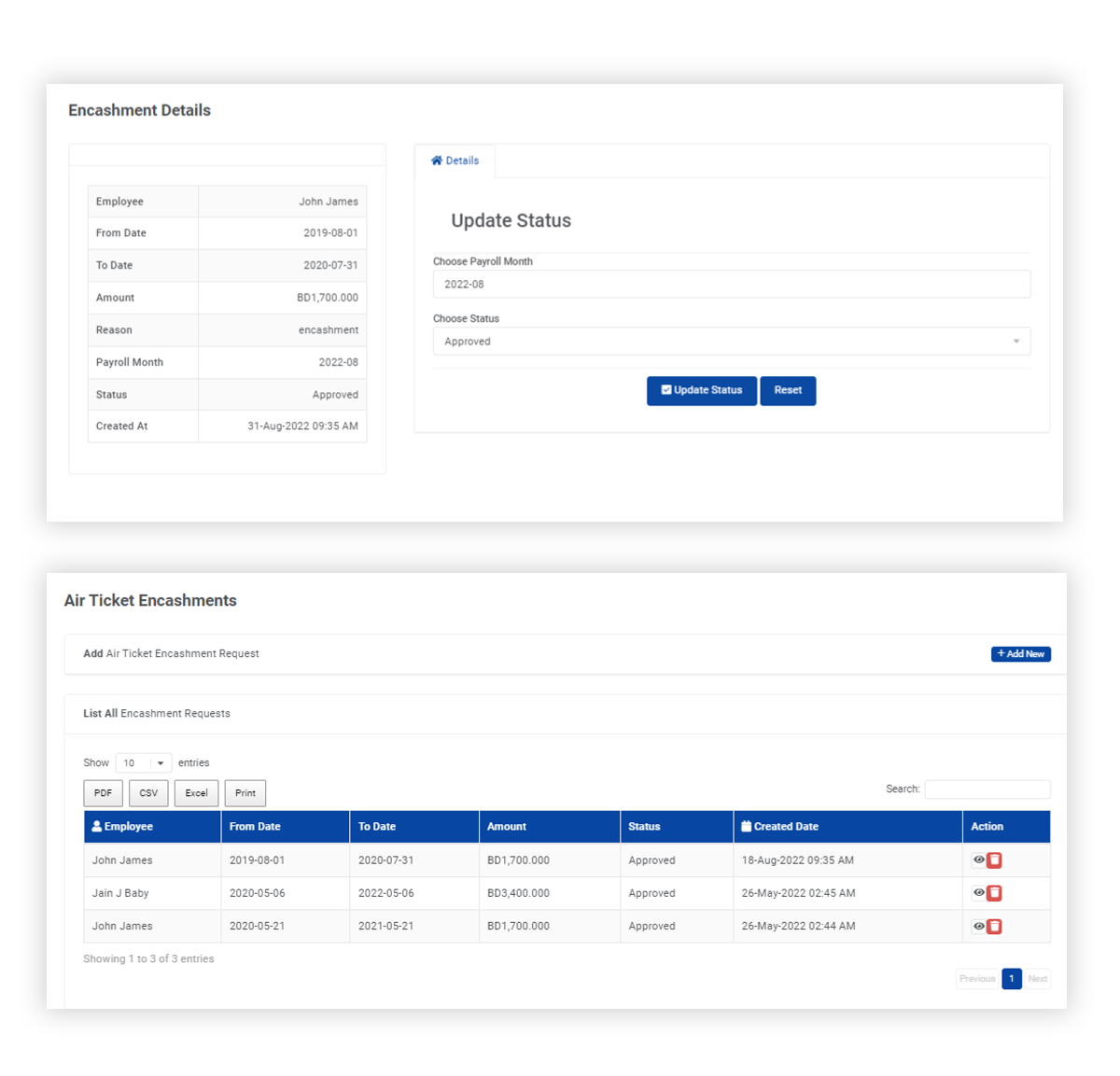 Employee Travel Management