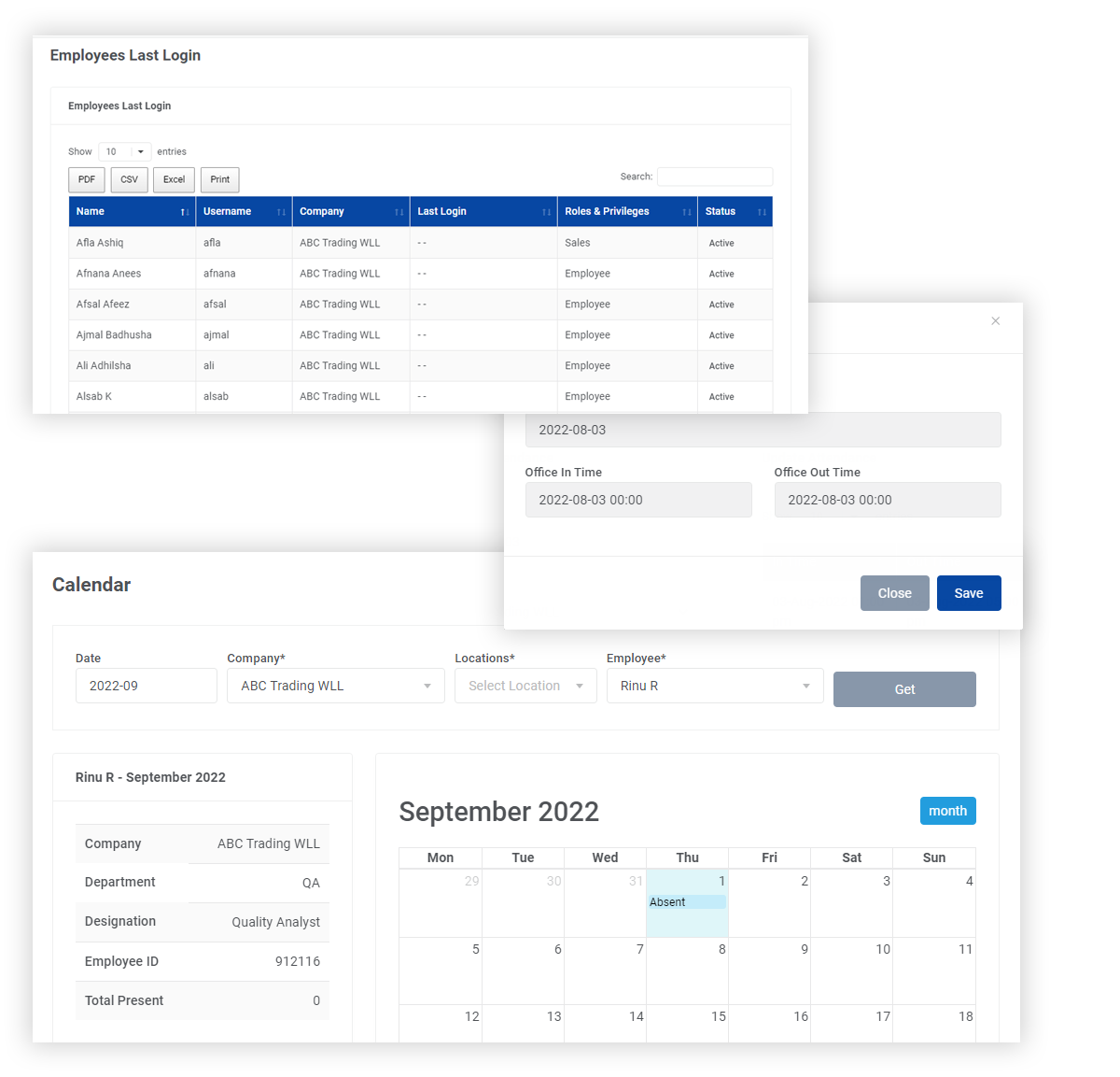 Attendance Management System In Qatar