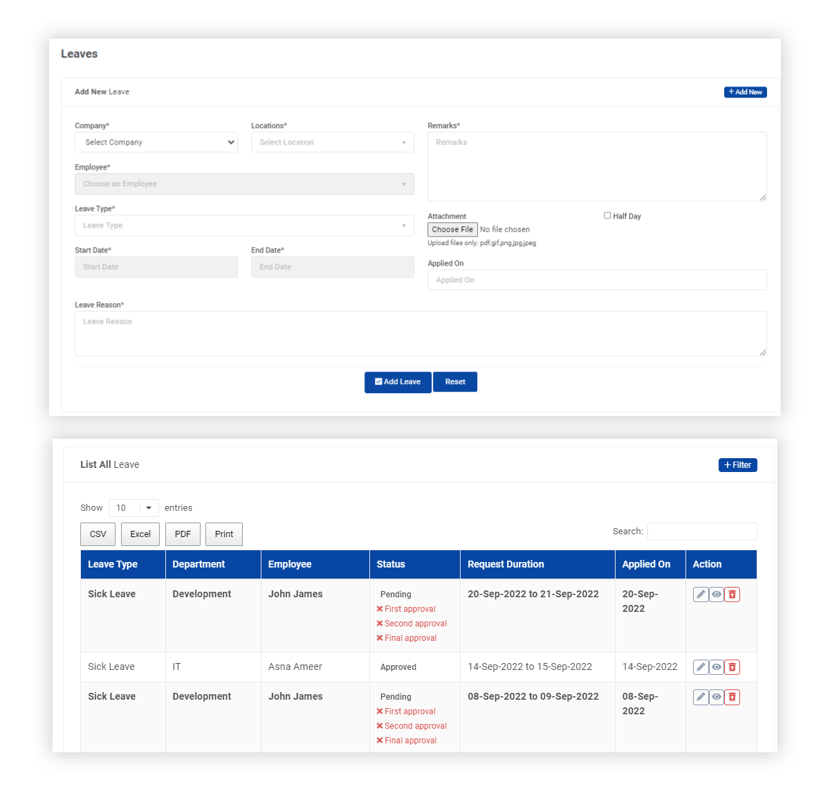 Employees leave management software in Kuwait