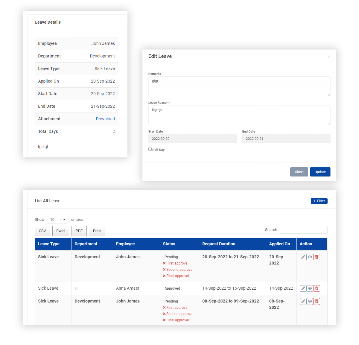 HRMS Leave management application in Kuwait